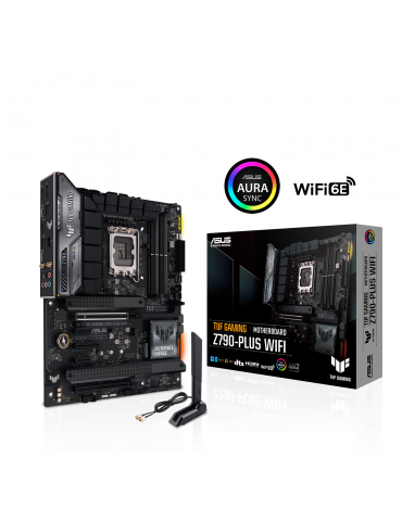 Дънна платка Asus TUF GAMING Z790-PLUS WIFI, LGA 1700, 4xDDR5, PCIe 5.0, ATX, Wi-Fi 6, AURA Sync RGB