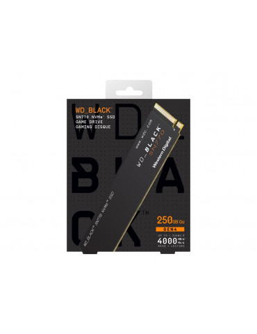 SSD диск Western Digital 250GB Black SSD SN770 NVMe PCIe Gen4 4000MBps (read) / 2000MBps (write), M.2 2280 - WDS250G3X0E