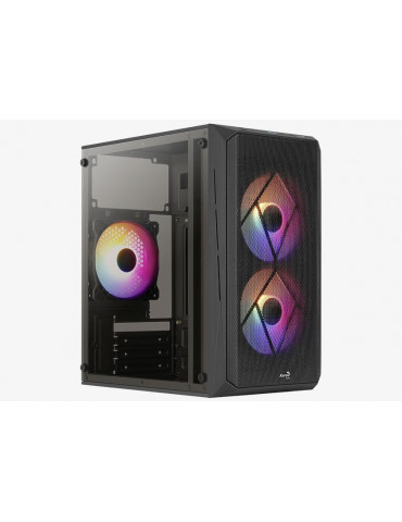 Кутия за компютър AeroCool CS-107-A-BK-v2 mATX, с 3 вентилатора - ACCS-PC14032.11