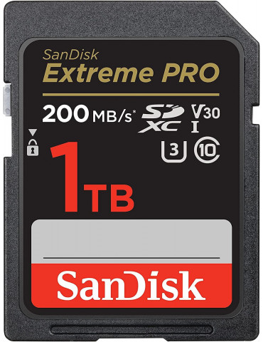 SD карта Sandisk 1TB Extreme PRO SDHC, UHS-1, Class 10, U3, 140 MB/s  - SDSDXXD-1T00-GN4IN