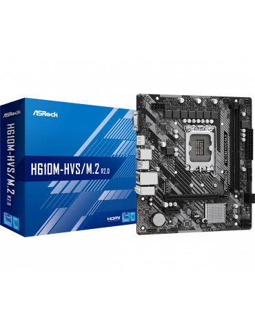 Дънна платка AsRock H610M-HVS/M.2 R2.0, LGA1700