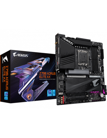 Дънна платка Gigabyte Z790 AORUS ELITE AX LGA1700, PCIe 5.0, ATX, Wi-Fi 6E, RGB Fusion, DDR5