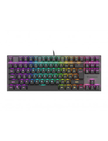 Геймърска клавиатура Genesis Thor 303 TKL RGB Backlight Red Switch US Layout Black - NKG-1882