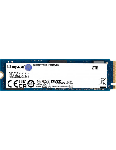 SSD диск Kingston 2TB NV2 M.2 2280 PCIe 4.0 NVMe, 2100/1700MB/s - SNV2S/2000G