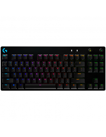 Геймърска клавиатура Logitech PRO X TKL Lightspeed, Tactile, US - BLACK - 920-012136