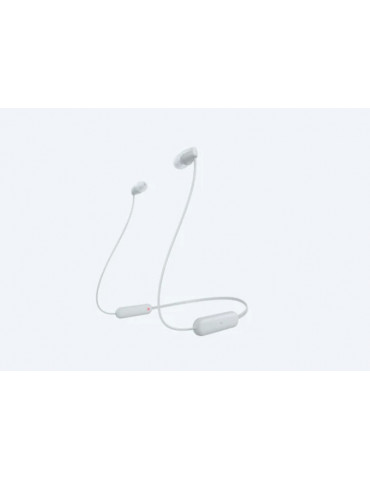 Безжични слушалки Sony Headset WI-C100, white - WIC100W.CE7