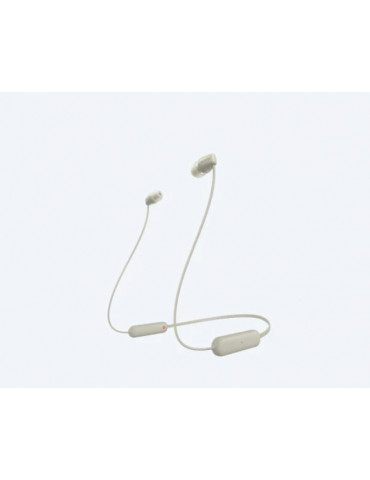 Безжични слушалки Sony Headset WI-C100, taupe - WIC100C.CE7