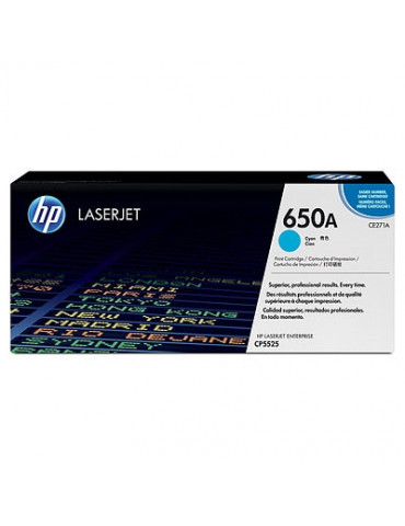 HP 650A Cyan LaserJet Toner Cartridge