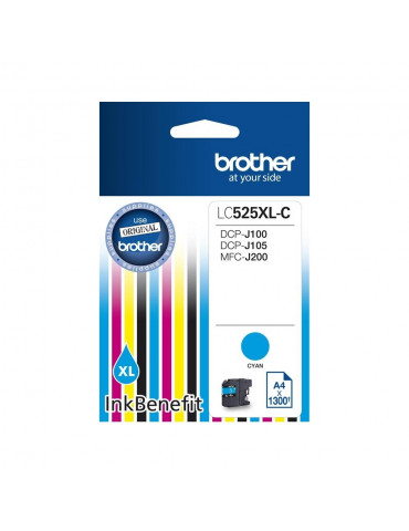 Brother LC-525 XL Cyan Ink Cartridge High Yield for DCP-J100, DCP-J105, MFC-J200