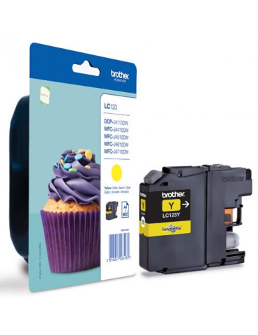 Brother LC-123 Yellow Ink Cartridge for MFC-J4510DW