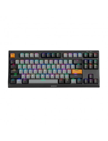 Геймърска механична клавиатура Marvo KG980-B - RGB, Blue switches, TKL - MARVO-KG980-B