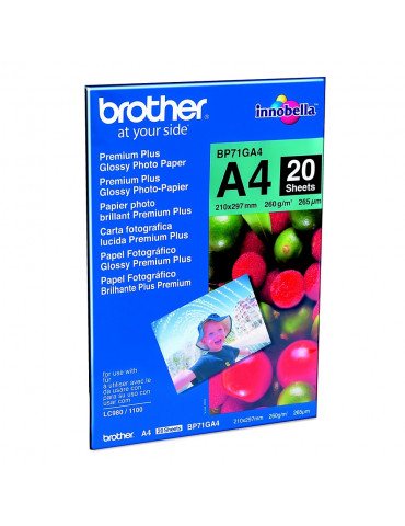 Brother BP71GA4 Premium Plus Glossy Photo Paper 20 Sheets