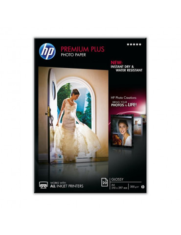 HP Premium Plus Glossy Photo Paper-20 sht/A4/210 x 297 mm