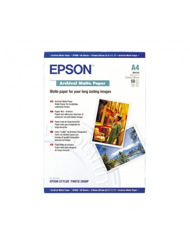 Epson Archival Matte Paper, DIN A4, 192g/m2, 50 Blatt