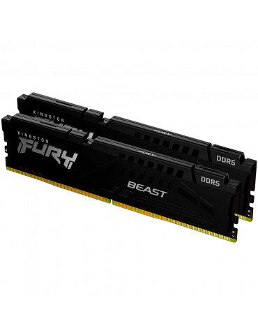 RAM памет Kingston 32GB(2x16GB) DDR5 5200MHz CL36 DIMM FURY Beast Black - KF552C36BBEK2-32