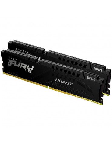 RAM памет Kingston 32GB(2x16GB) DDR5 6000MHz CL36 DIMM FURY Beast Black - KF560C36BBEK2-32