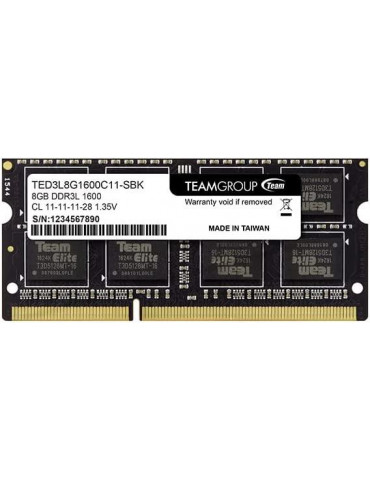 RAM памет Team Group Elite 8GB 1600MHz DDR3L , CL11-11-11-28 1.35V - TED3L8G1600C11-S01