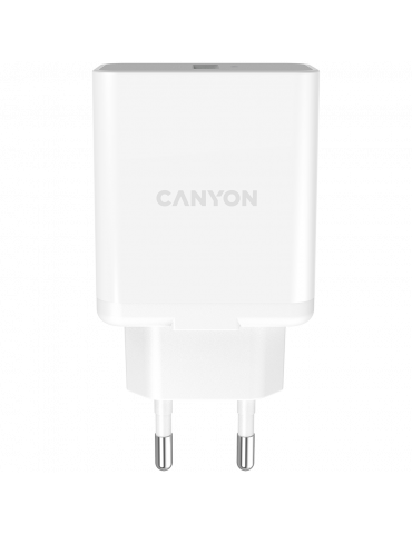 Зарядно за стена Canyon с  USB A QC3.0 36W, бял - CNE-CHA36W01