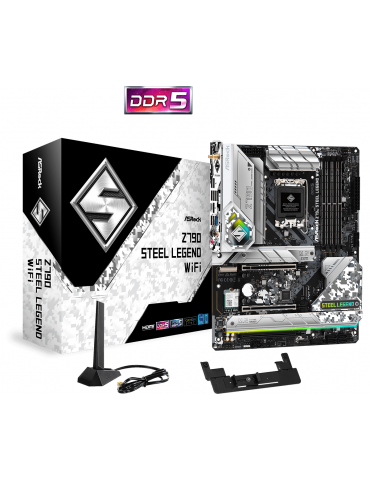 Дънна платка AsRock Z790 Steel Legend Wi-Fi 6E, LGA1700, DDR5, PCIe 5.0