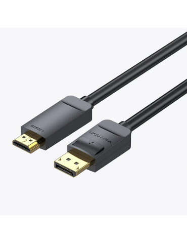 Кабел Vention DisplayPort to HDMI 1.5m - 4K, Gold Plated - HAGBG