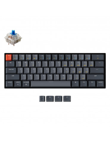 Геймърска механична клавиатура Keychron K12 Hot-Swappable Aluminum 60% Gateron Blue Switch RGB LED ABS - K12-J2