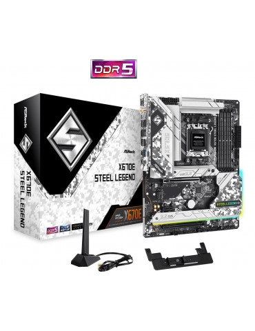 Дънна платка Asrock X670E STEEL LEGEND, Socket AM5, ATX, 4xDDR5