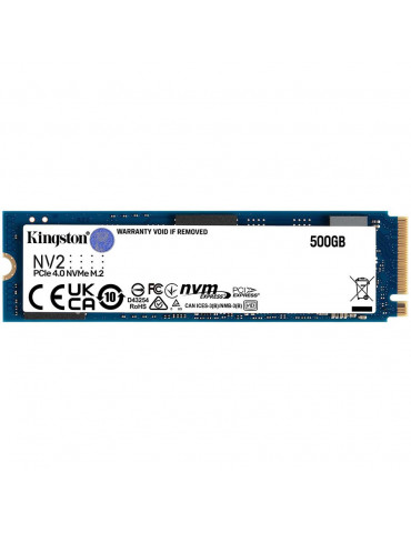 SSD диск Kingston 500GBM.2 2280 PCIe 4.0 NVMe, r/w - 3500/2100MB/s - SNV2S/500G