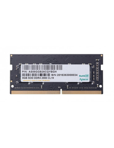 RAM памет Apacer 8GB 2666MHz DDR4 1024x8 SODIMM - AS08GGB26CQYBGH