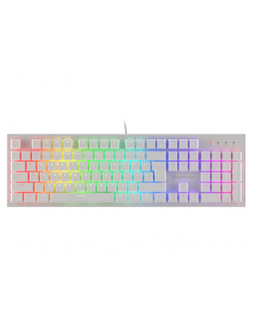 Механична геймърска клавиатура Genesis Thor 303 White RGB Backlight US Layout Brown Switch - NKG-1861