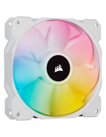 Вентилатор Corsair SP120 RGB ELITE, 120mm RGB LED Fan with AirGuide, White - CO-9050136-WW