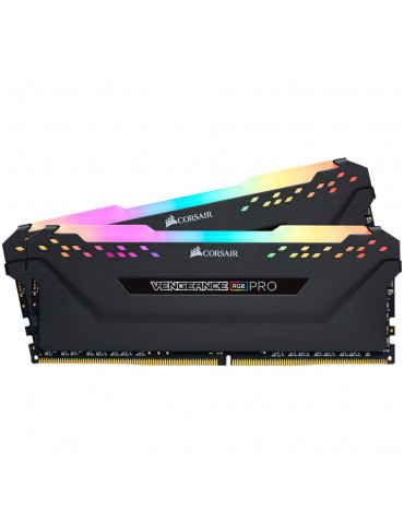 RAM памет Corsair 32GB(2x16GB) 3200MHz DDR4, Vengeance RGB PRO SL, CL16, черен - CMH32GX4M2E3200C16