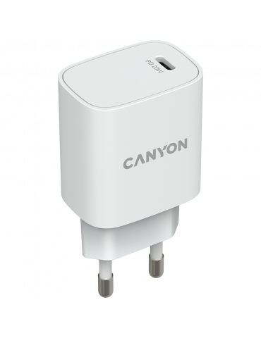 Зарядно устройство Canyon CNE-CHA20W02, бял