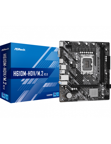 Дънна платка AsRock H610M-HDV/M.2 R2.0, LGA1700