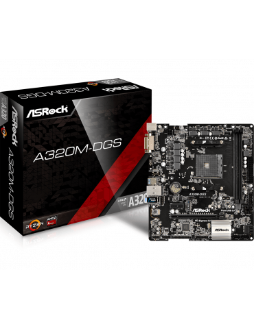 Дънна платка Asrock A320M-DGS, сокет AM4