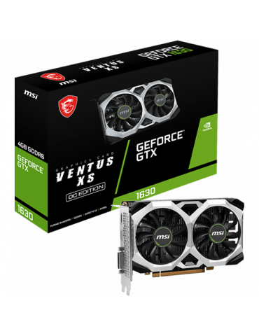 Видео карта MSI NVidia GeForce GTX 1630 VENTUS XS 4G OC, 4GB GDDR6, 64-bit, 12 Gbps