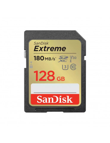 SD карта SanDisk 128GB Extreme SDXC, UHS-1,Class 10, U3, V30, 90 MB/s - SDSDXVA-128G-GNCIN