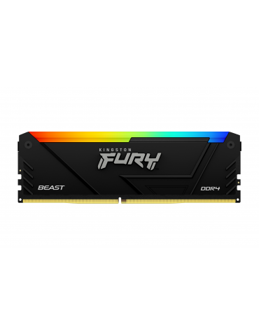 RAM памет Kingston 8GB DDR4 2666MHz CL16 FURY Beast Black RGB - KF426C16BB2A/8