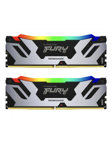 RAM памет Kingston 32GB(2x16GB) DDR5 PC5-48000 6000MHz CL32 Fury Renegade Silver RGB - KF560C32RSAK2-32