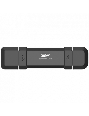 SSD диск Silicon Power 250GB DS72 Dual USB-C/USB 3.2 Gen 2, Steam Deck and iPhone 15 Pro, Black - SP250GBUC3S72V1K