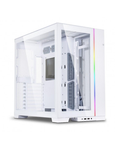 Кутия за компютър Lian Li PC-O11 Dynamic EVO Mid-Tower, Tempered Glass, Бял - GELI-885
