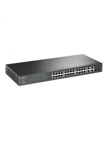 24-портов 10/100 Mbps PoE  TP-Link JetStream TL-SL2428P комутотор с 4-Gigabit порта и 2 SFP слота