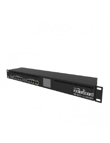 Рутер MikroTik RB3011UiAS-RM, CPU 1.4GHz, 1GB, 8x10/100/1000 1xSFP, USB 3.0