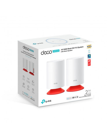 Безжична Wi-fi 6 Mesh система TP-Link Deco Voice X20(2-pack) AX1800