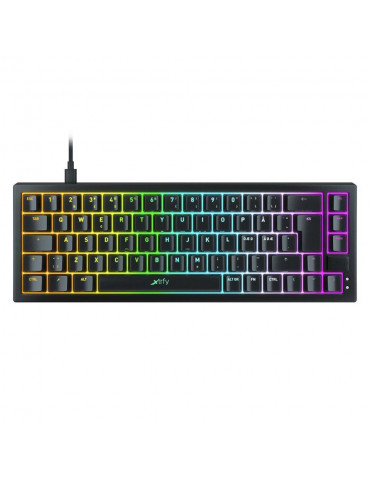 Геймърскa механична клавиатура Xtrfy K5 Black, 65% Hotswap RGB US Layout Kailh Red - Xtrfy-1324