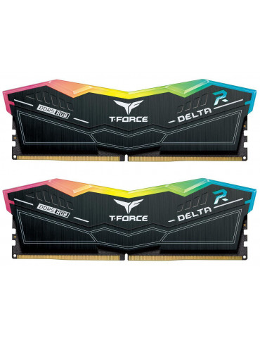 RAM памет Team Group T-Force Delta RGB, 32GB (2x16GB) DDR5 6400MHz, CL40-40-40-84, 1.35V - FF3D532G6400HC40BDC01