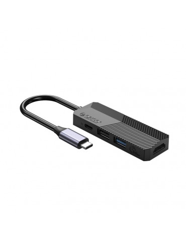 Докинг станция Orico Type-C 4-in-1 Power Distribution 55W MDK-4P Black - HDMI, Type-C x 1, USB3.0 x1, USB2.0 x1 - MDK-4P-BK-BP