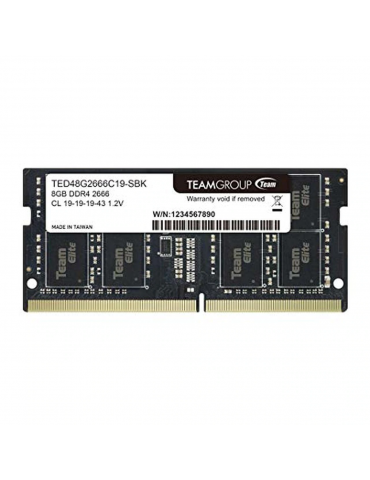 RAM памет Team Group Elite 8GB 2666MHz DDR4 SODIMM, CL19-19-19-43 1.2V - TED48G2666C19-S01