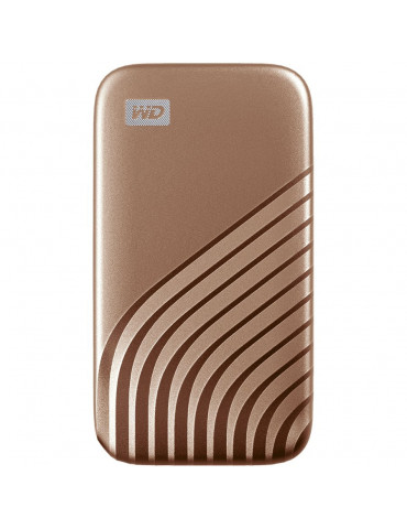 Външен SSD диск WD My Passport 1TB USB 3.2, Gold, 1050MB/s Read, 1000MB/s Write, PC & Mac Compatiable - WDBAGF0010BGD-WESN