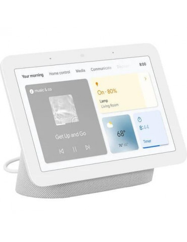 Смарт колонка Google Nest Hub 2nd gen, Сензорен екран, Гласов асистент, бял