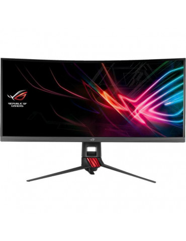 Геймърски монитор 35" Asus ROG Strix XG35VQ Curved, Adaptive-Sync, Aura Sync